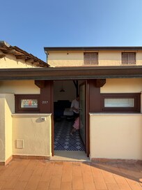 Outside of the room that sleeps 4