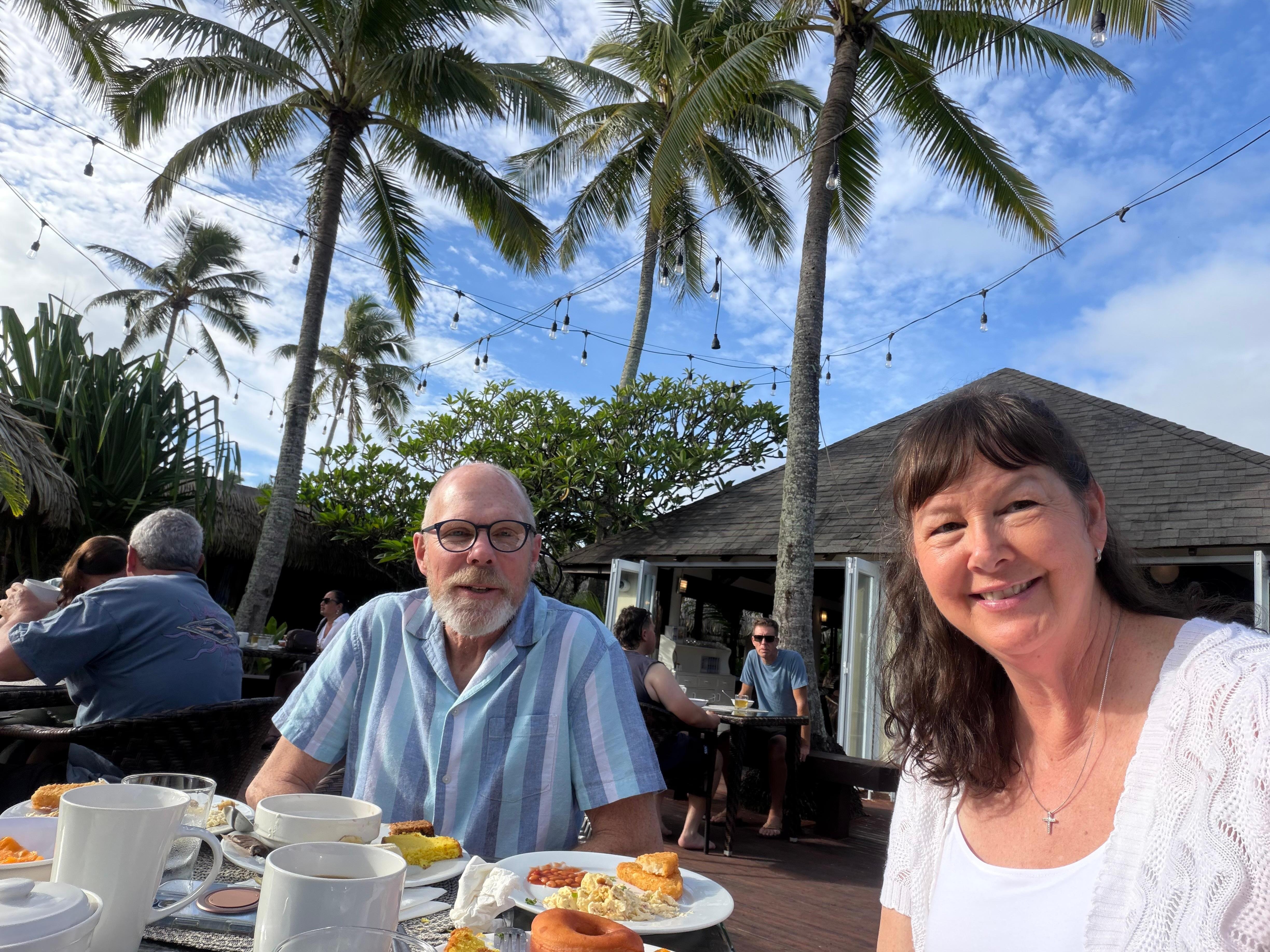 Breakfast by the pool was lovely. 