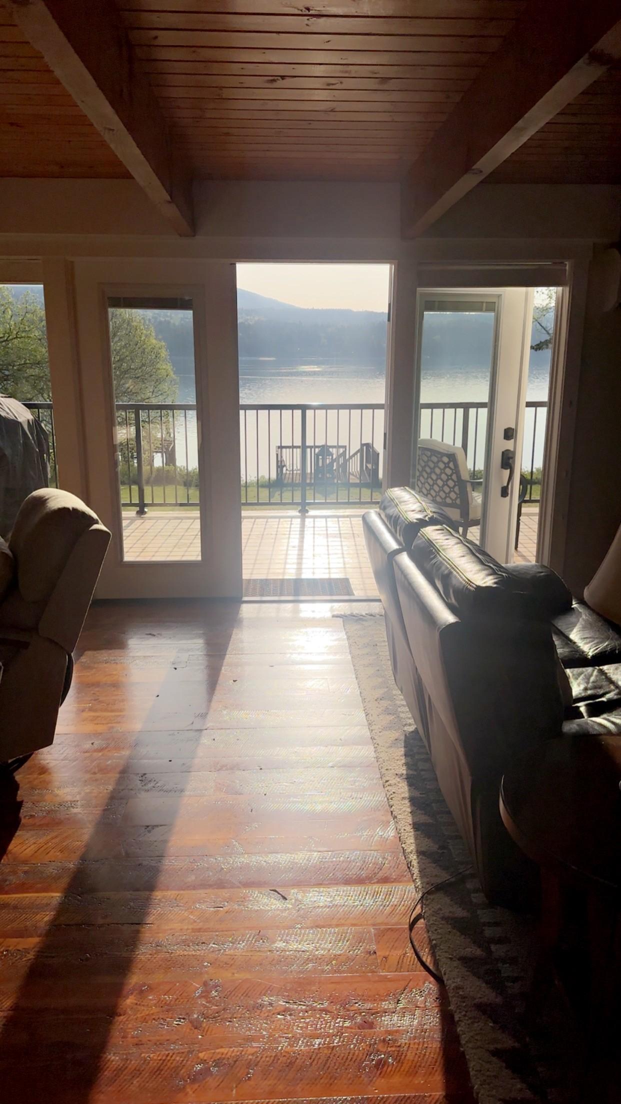 The way the sun shines through the home at the end of every day was one of my favorite parts! We spent so much time on the deck! 