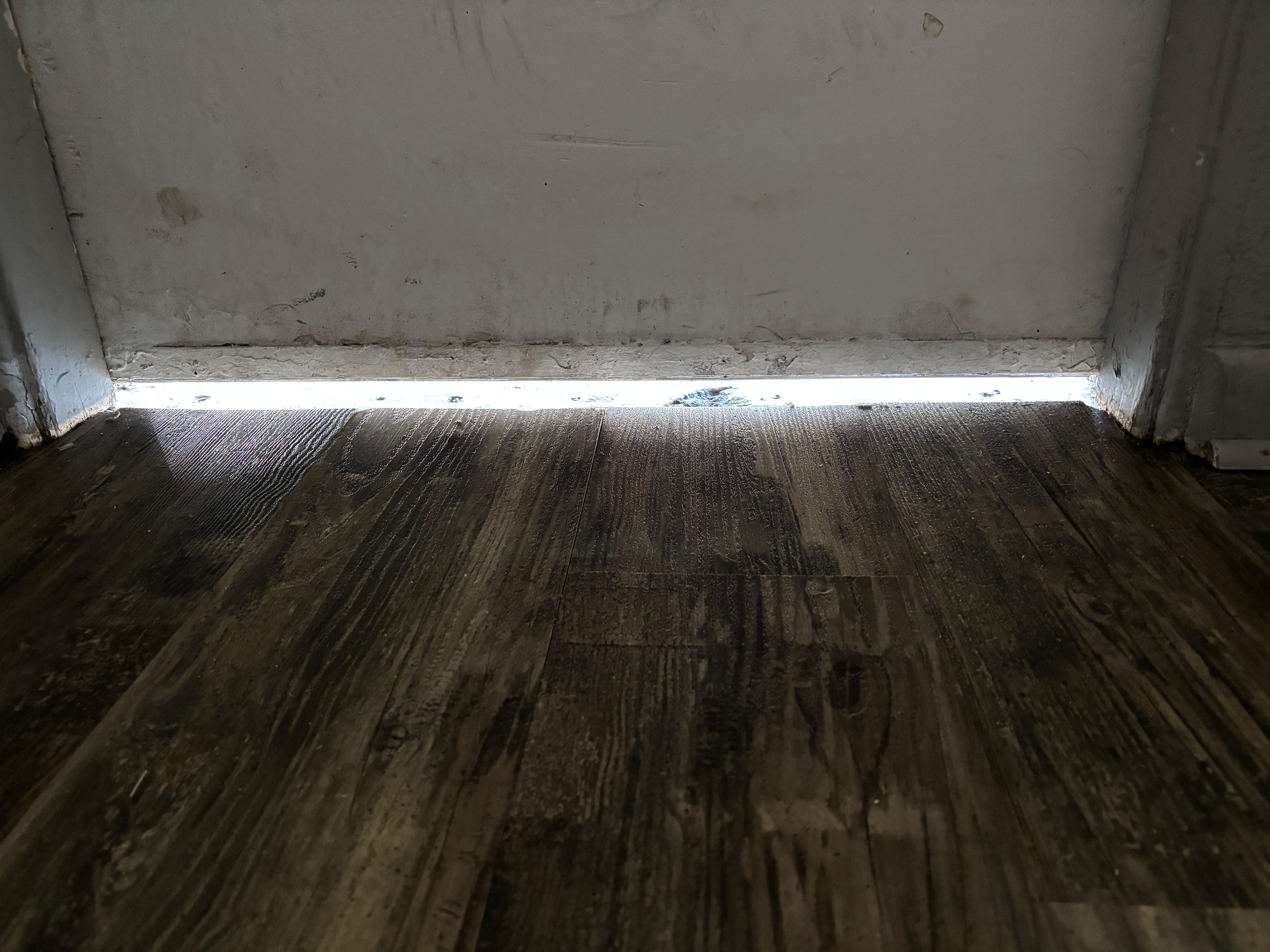 Large gap at bottom of the door