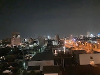 窓から撮影した前橋駅方面の夜景