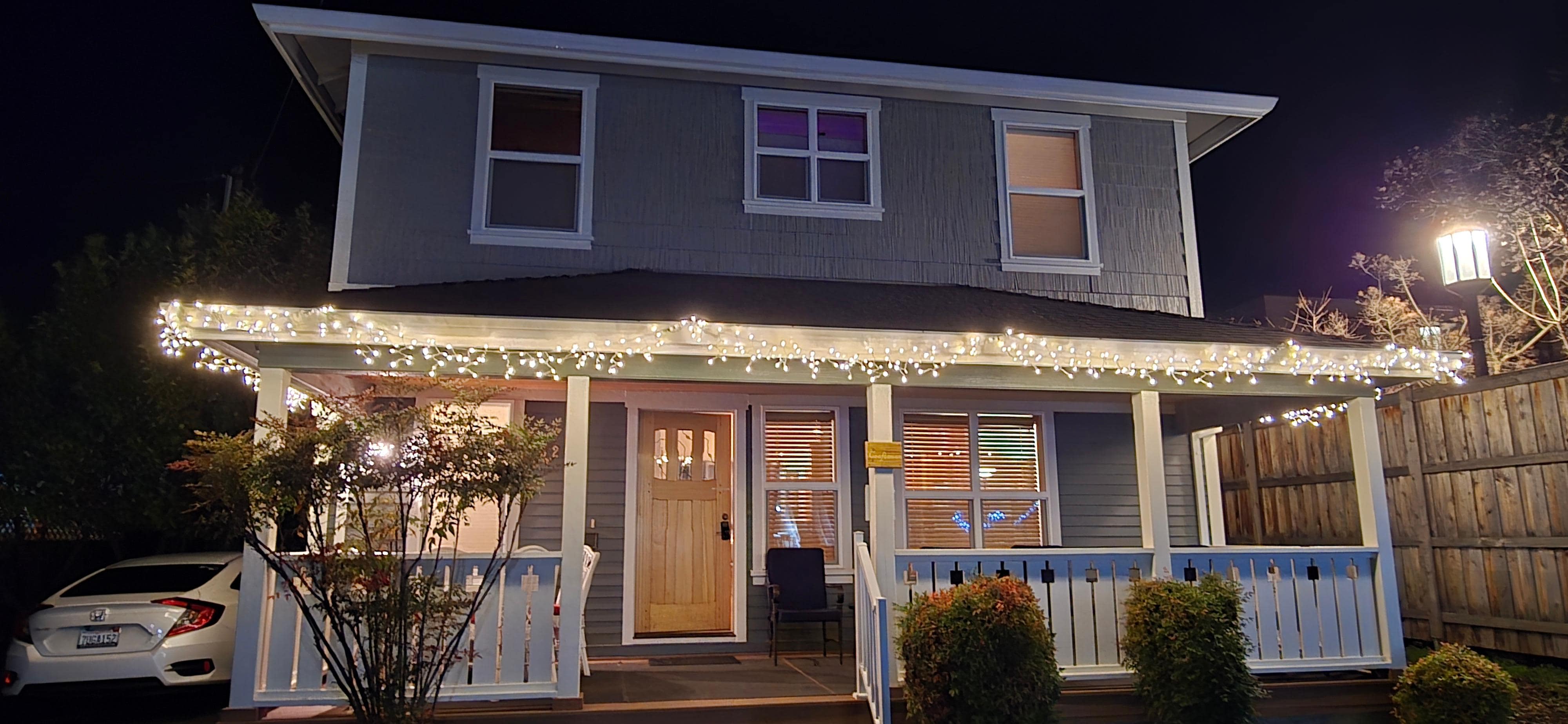Front of house with lovely porch