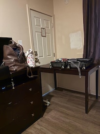 Table against door for security purposes
