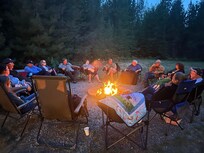 Cousin campfire at ‘The Dusty’