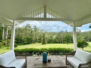 verandah with view