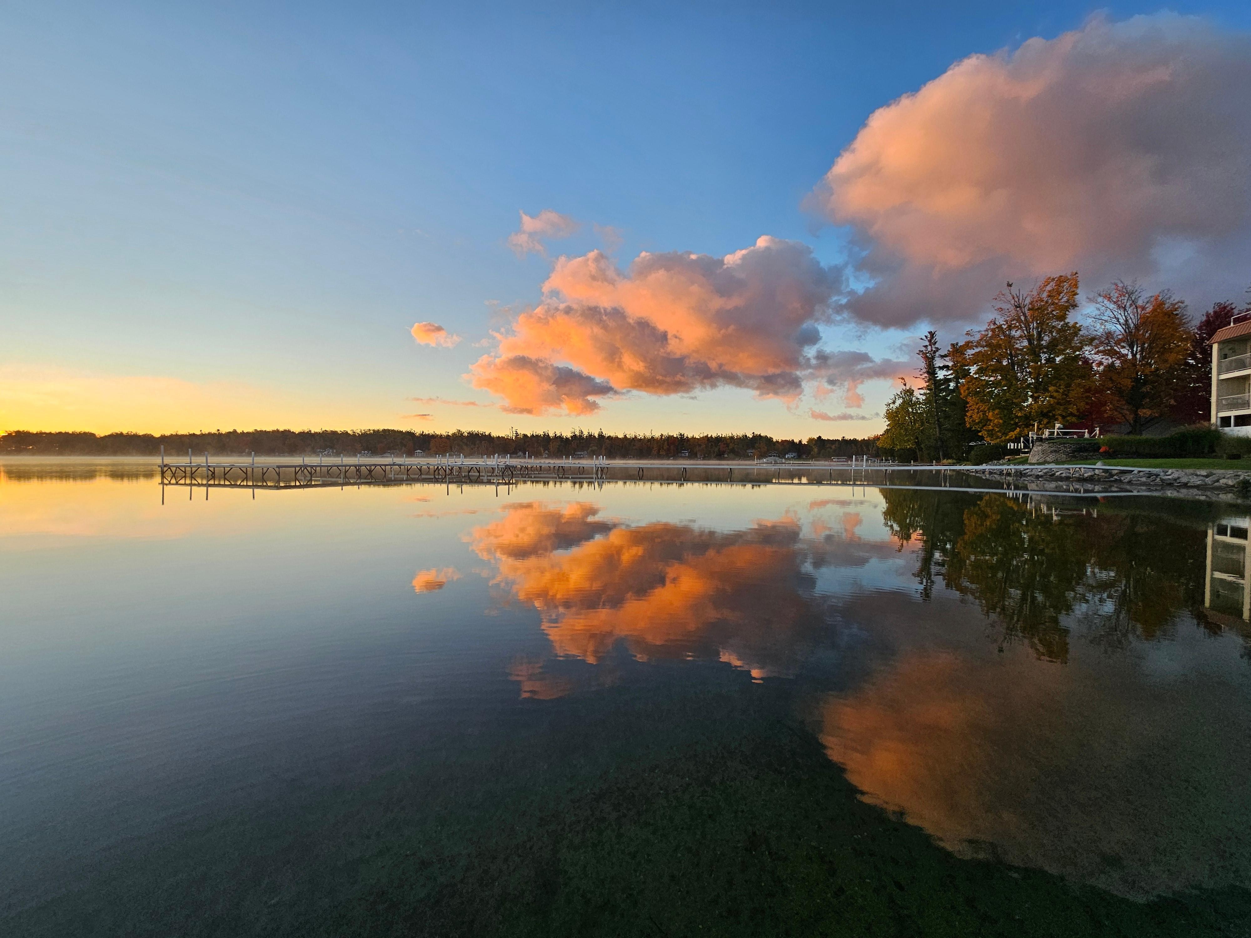 Sunrise reflecting cloud