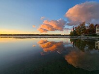 Sunrise reflecting cloud