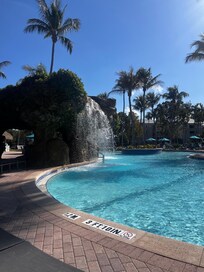 Pool with waterfall