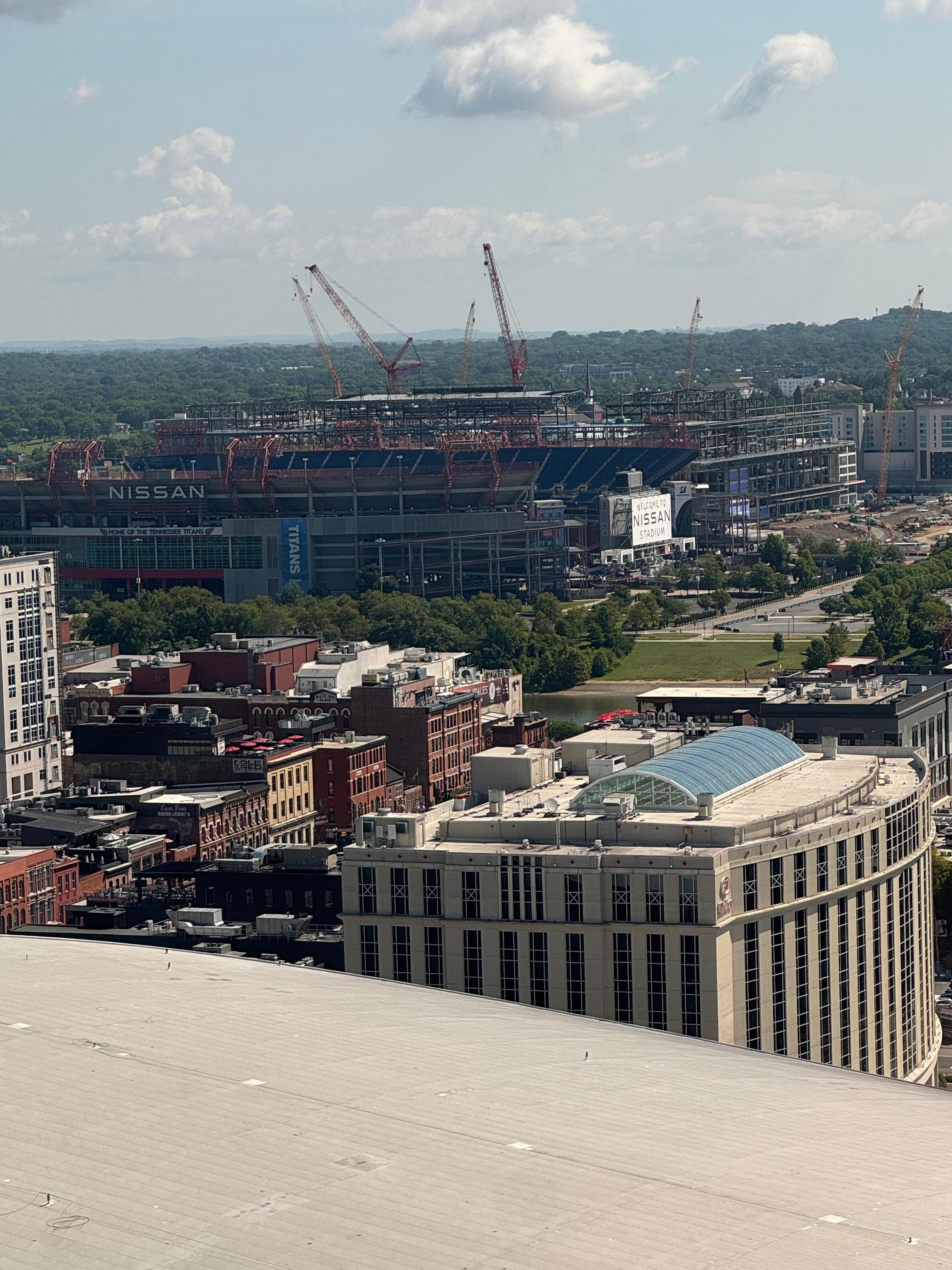 View from 21st floor of Nissan Stadium in sight 