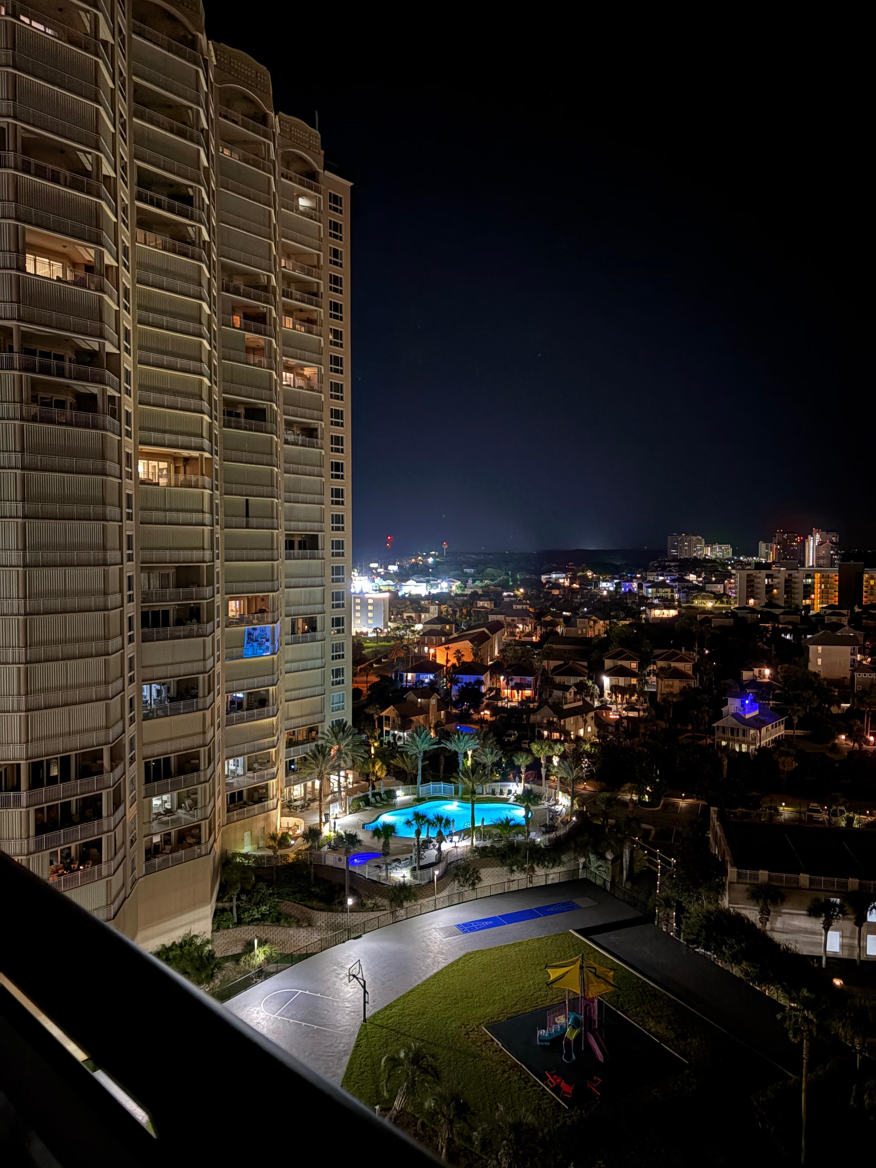 Night view from living room