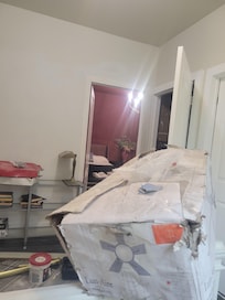 Construction debris in most rooms