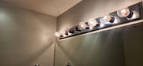 missing lightbulbs in main bathroom