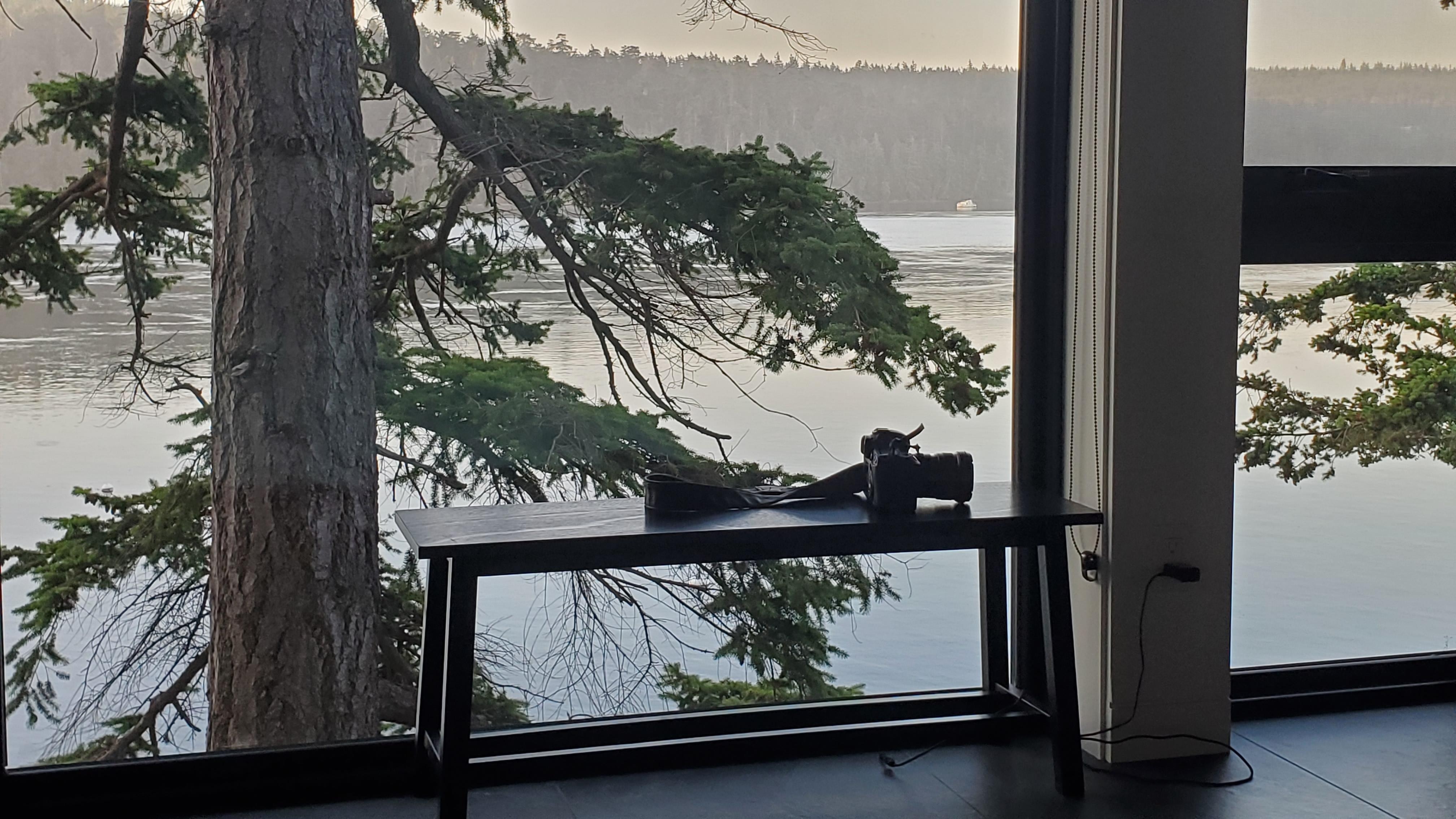 There was a slight mist out on the water the second morning.