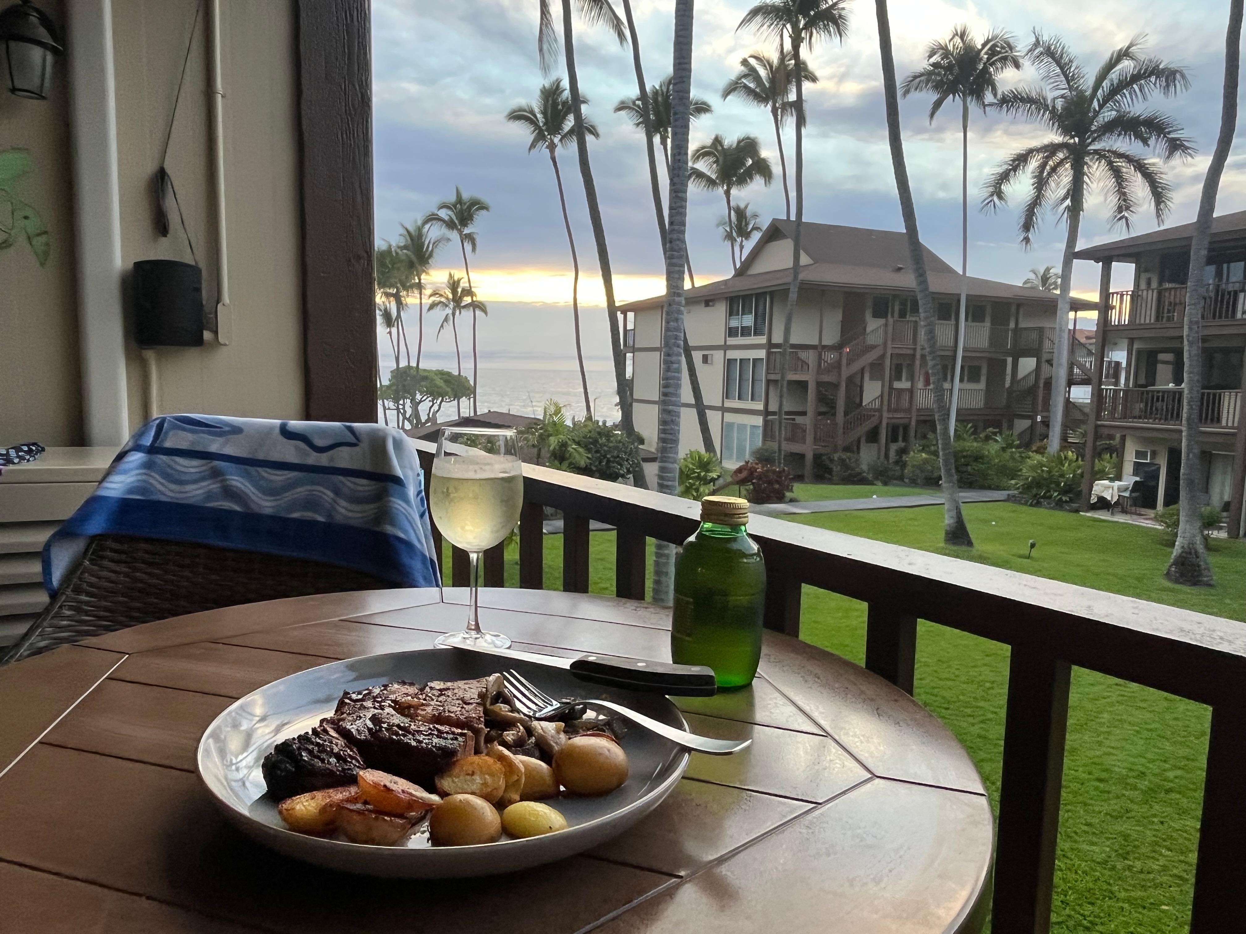 Perfect place to sit, have dinner and enjoy the great view!