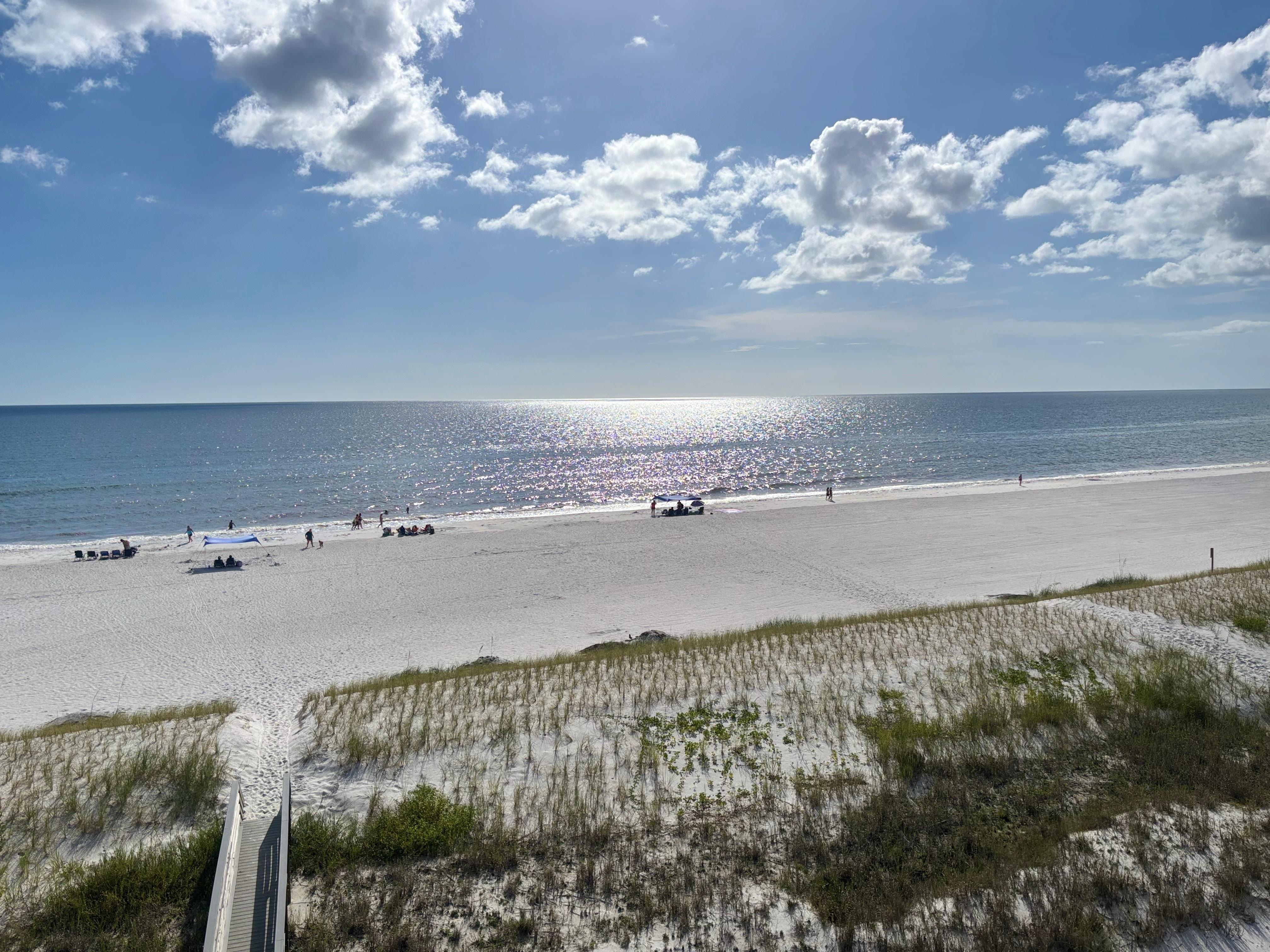 View from our balcony (this was a 'busy' day on fall break!)