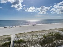 View from our balcony (this was a 'busy' day on fall break!)