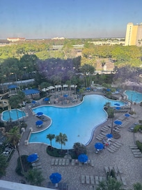 Pool view from our room.