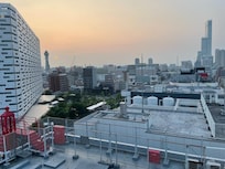 6月は星野リゾートの建物で見えなかったけど、7月4日の日の出が見え、きれいでした。
