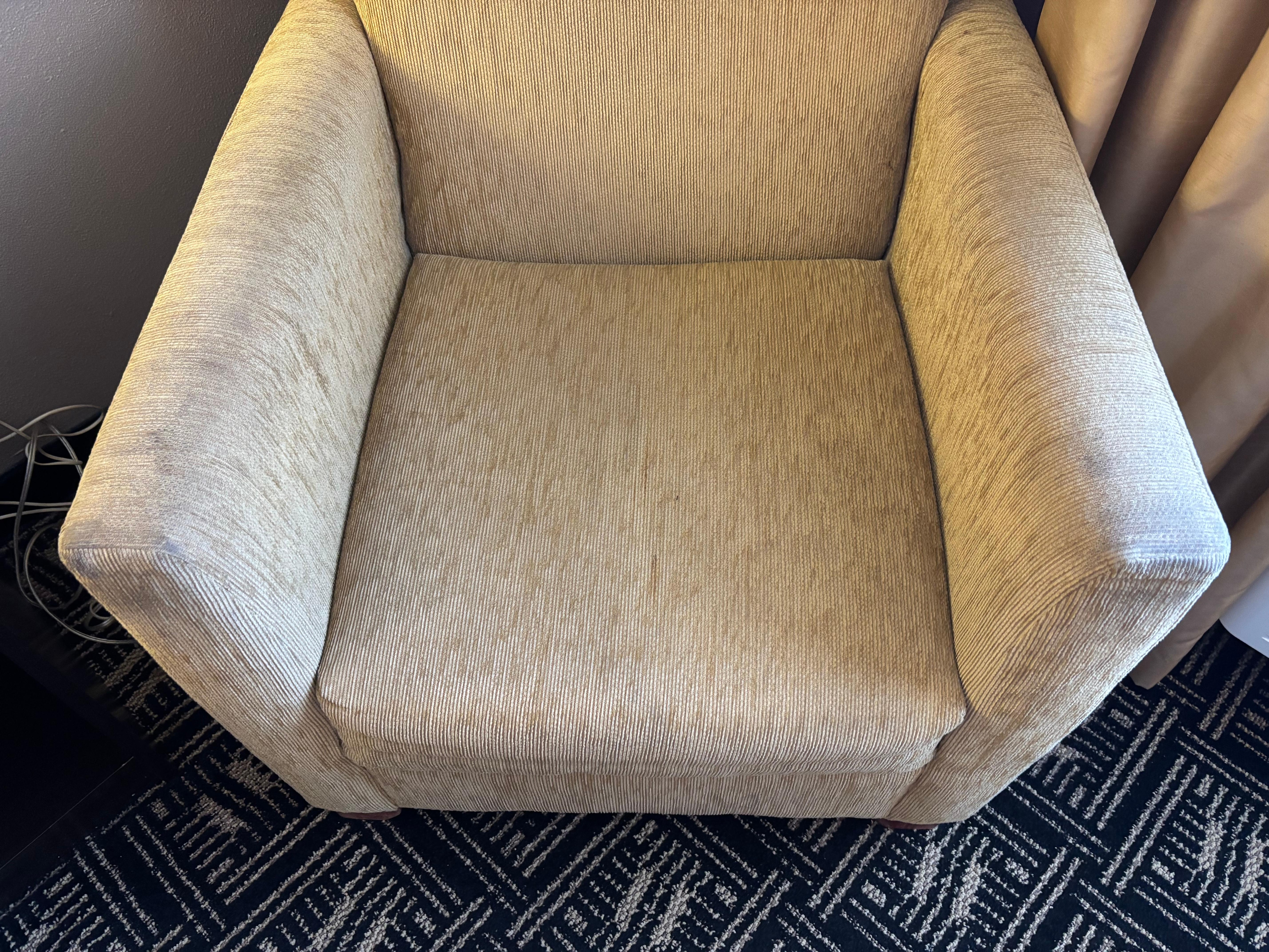 cloth chair filthy and smelled