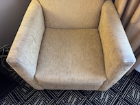 cloth chair filthy and smelled