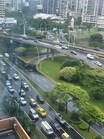 Lots of city traffic