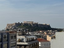 View from restaurant at breakfast