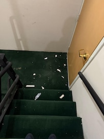 Garbage in stairwell