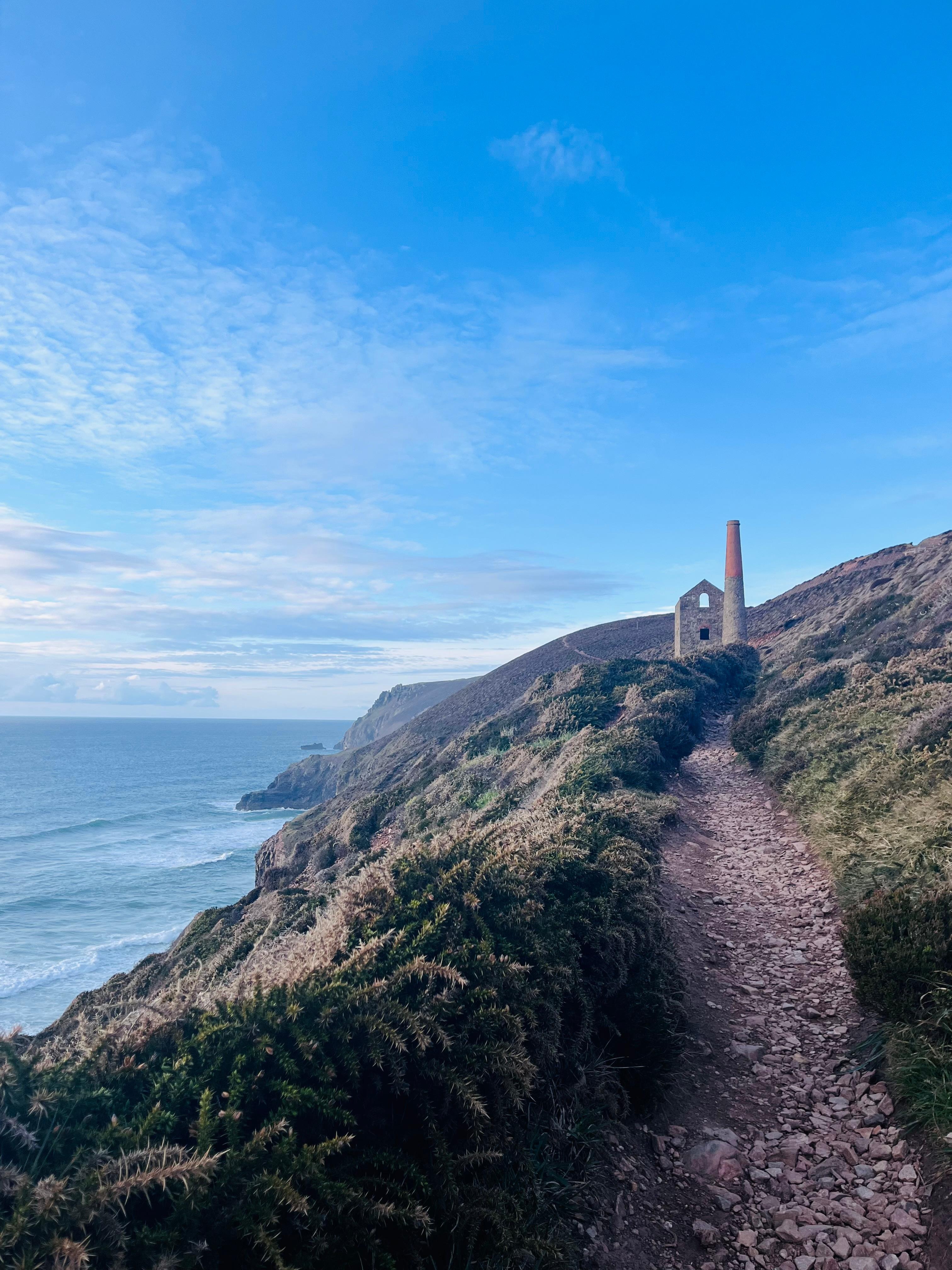 Great coastal walk to old mine shafts