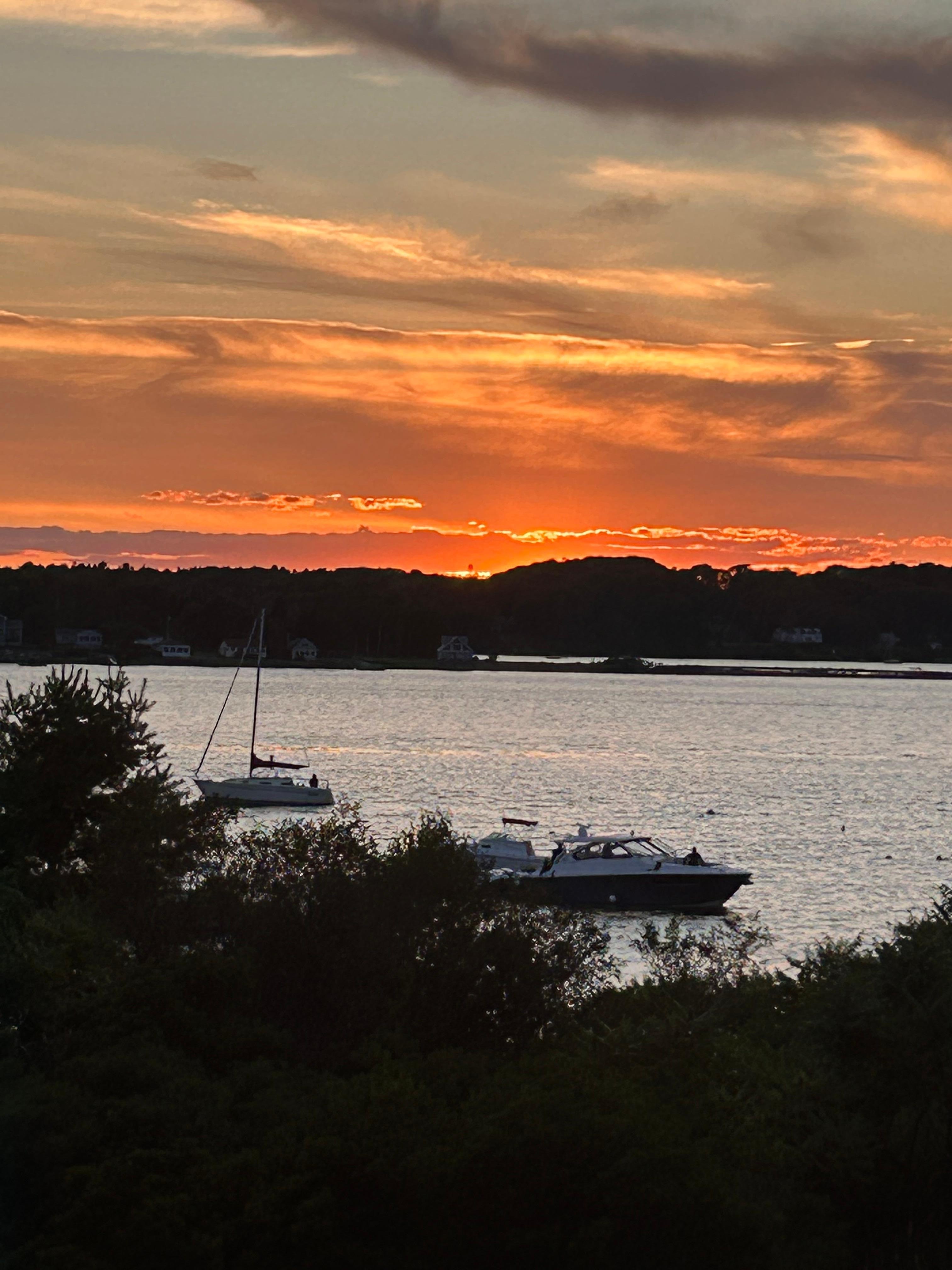 From the screened in porch. 