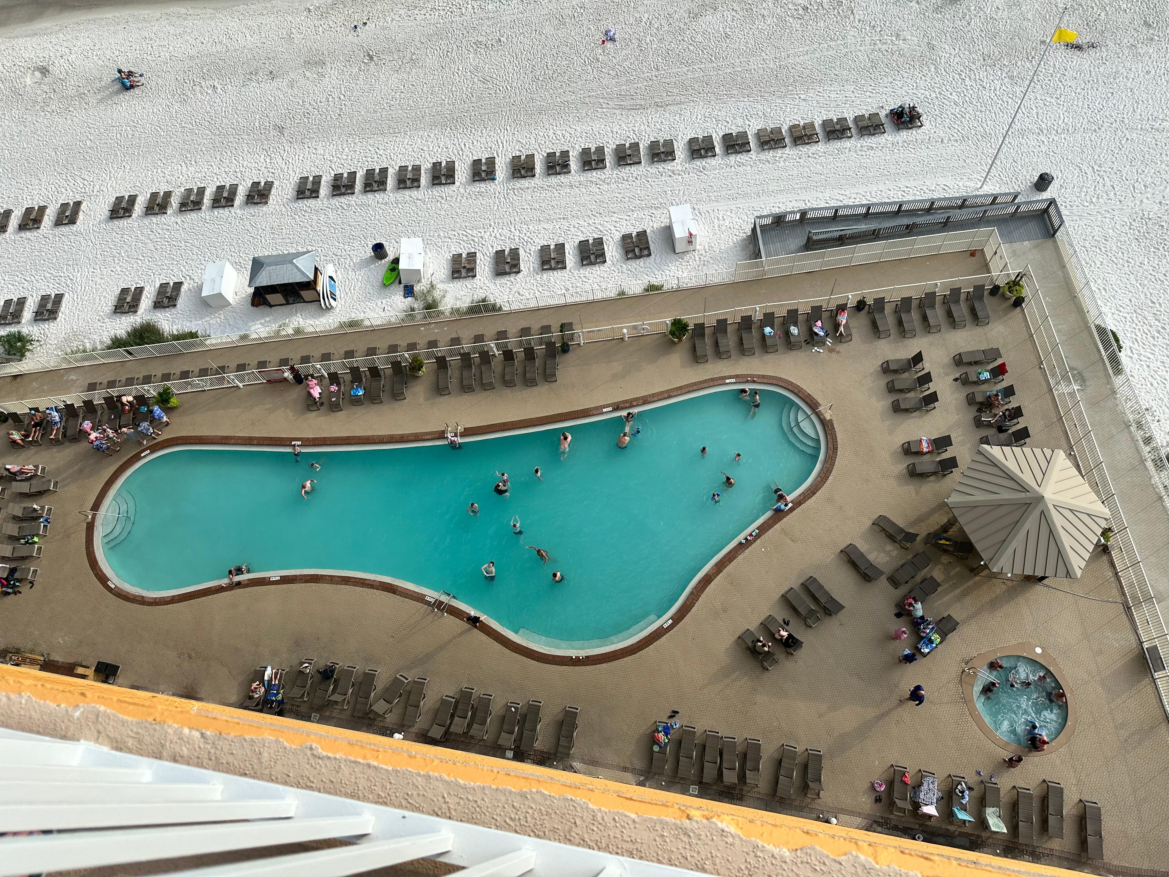 View of the pool from our condo