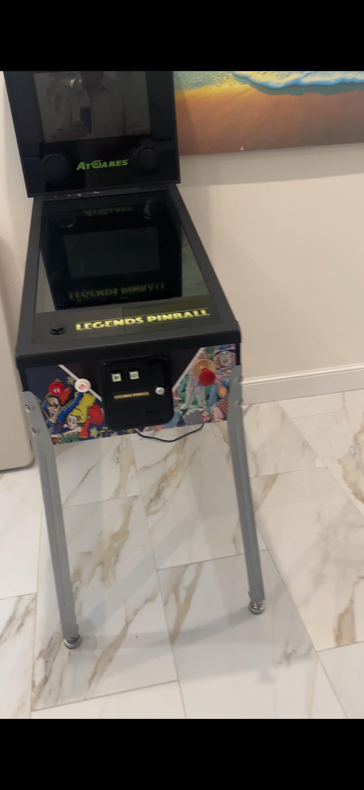 Electronic pinball game