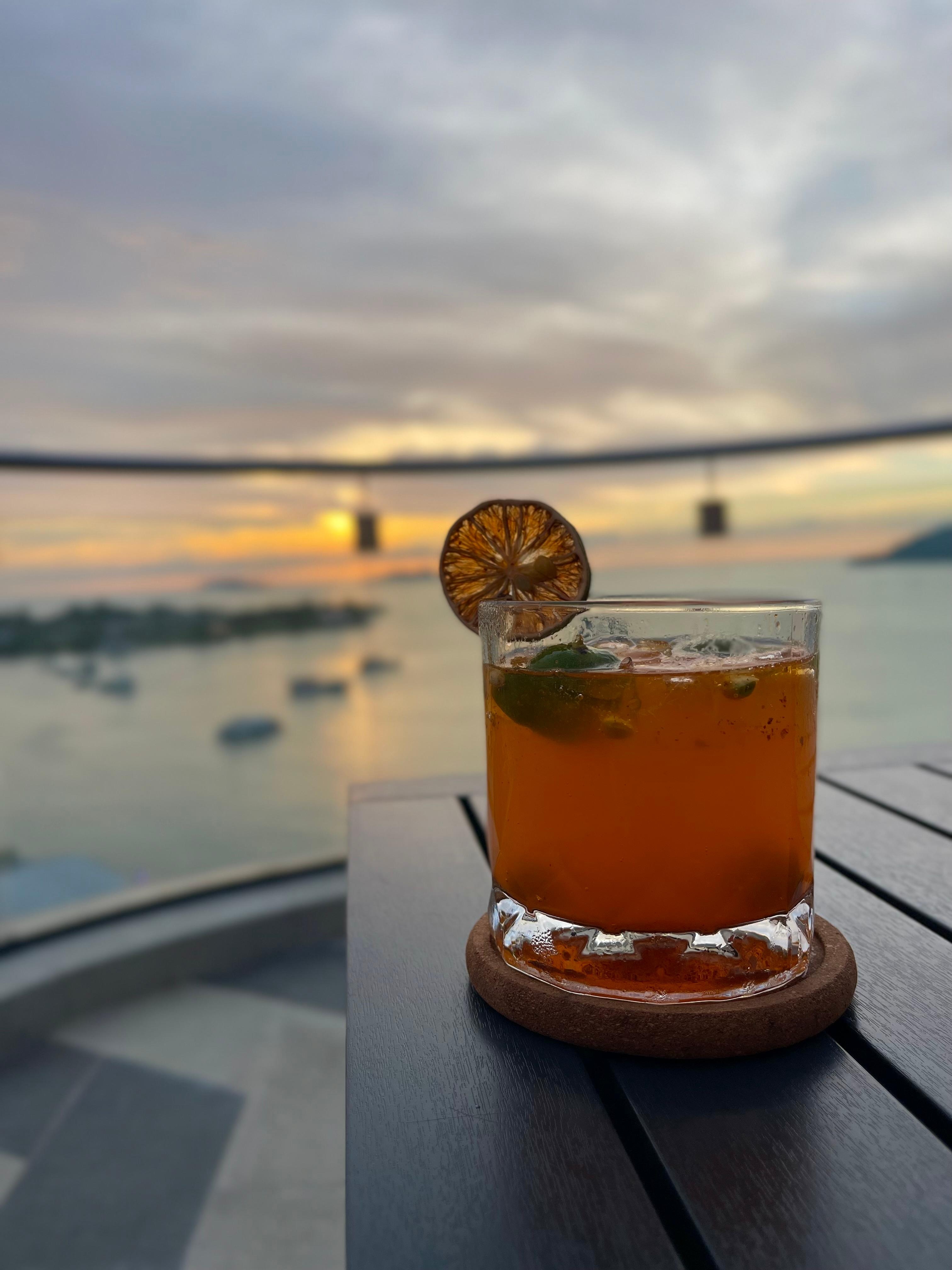 Sunset from the rooftop bar