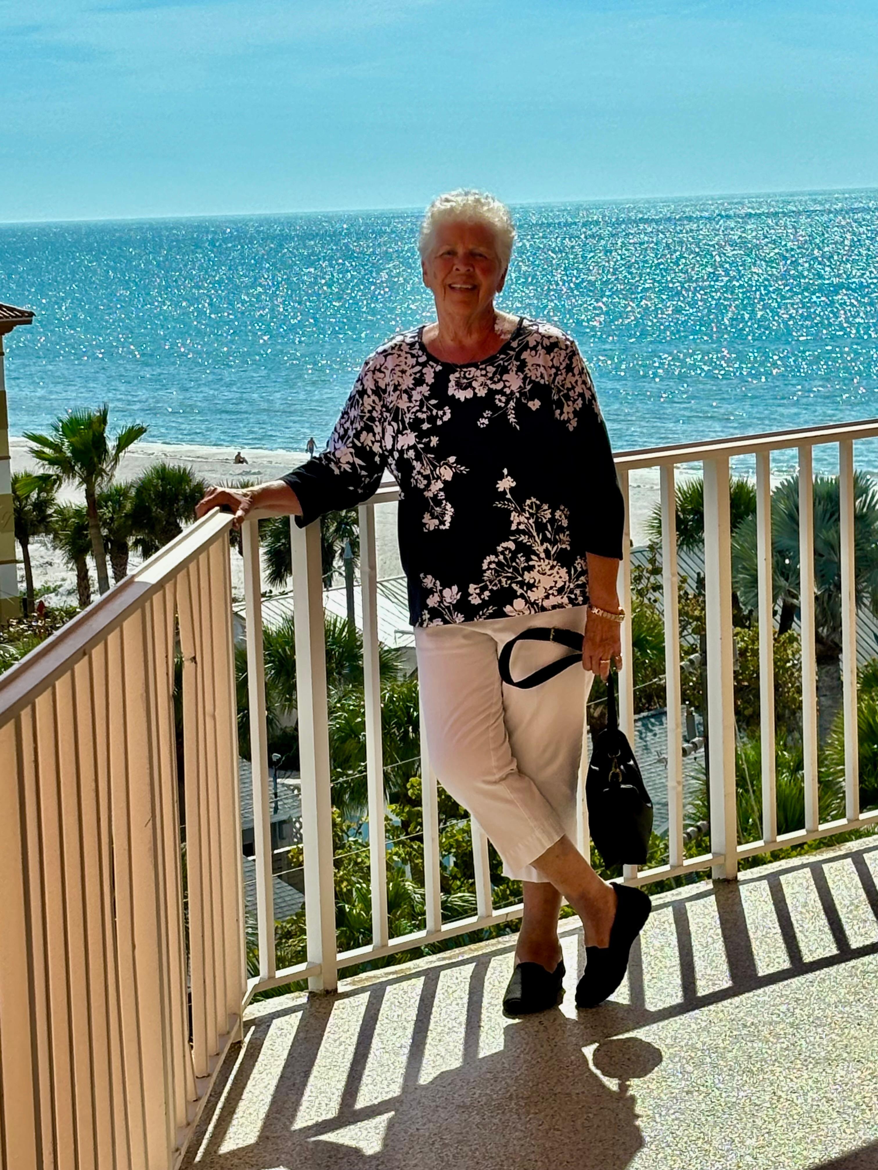 Mom to the side of the condo. 