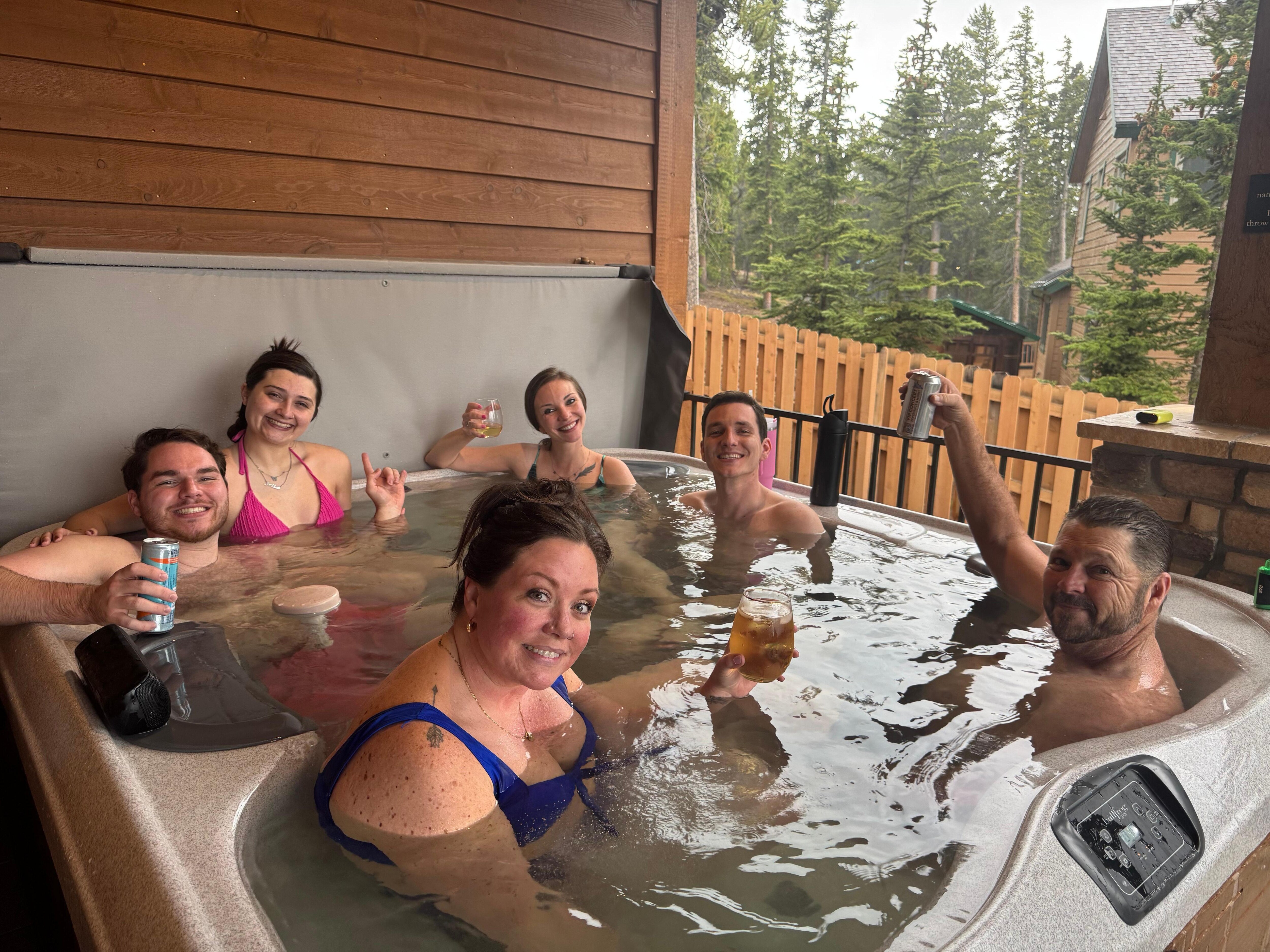The hot tub was a big hit! 