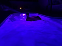 The pool at night!