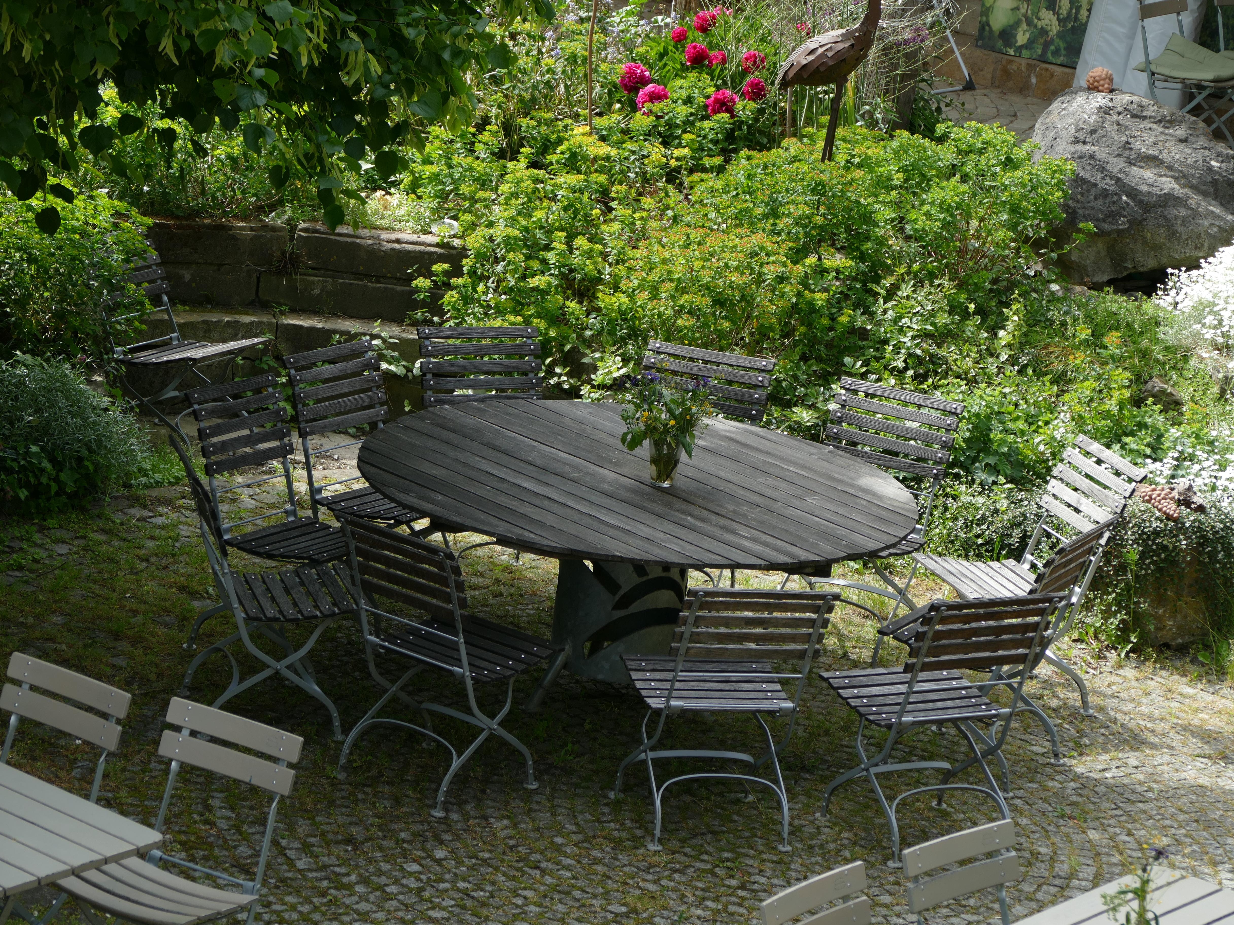 Sitzgruppe im Innenhof 