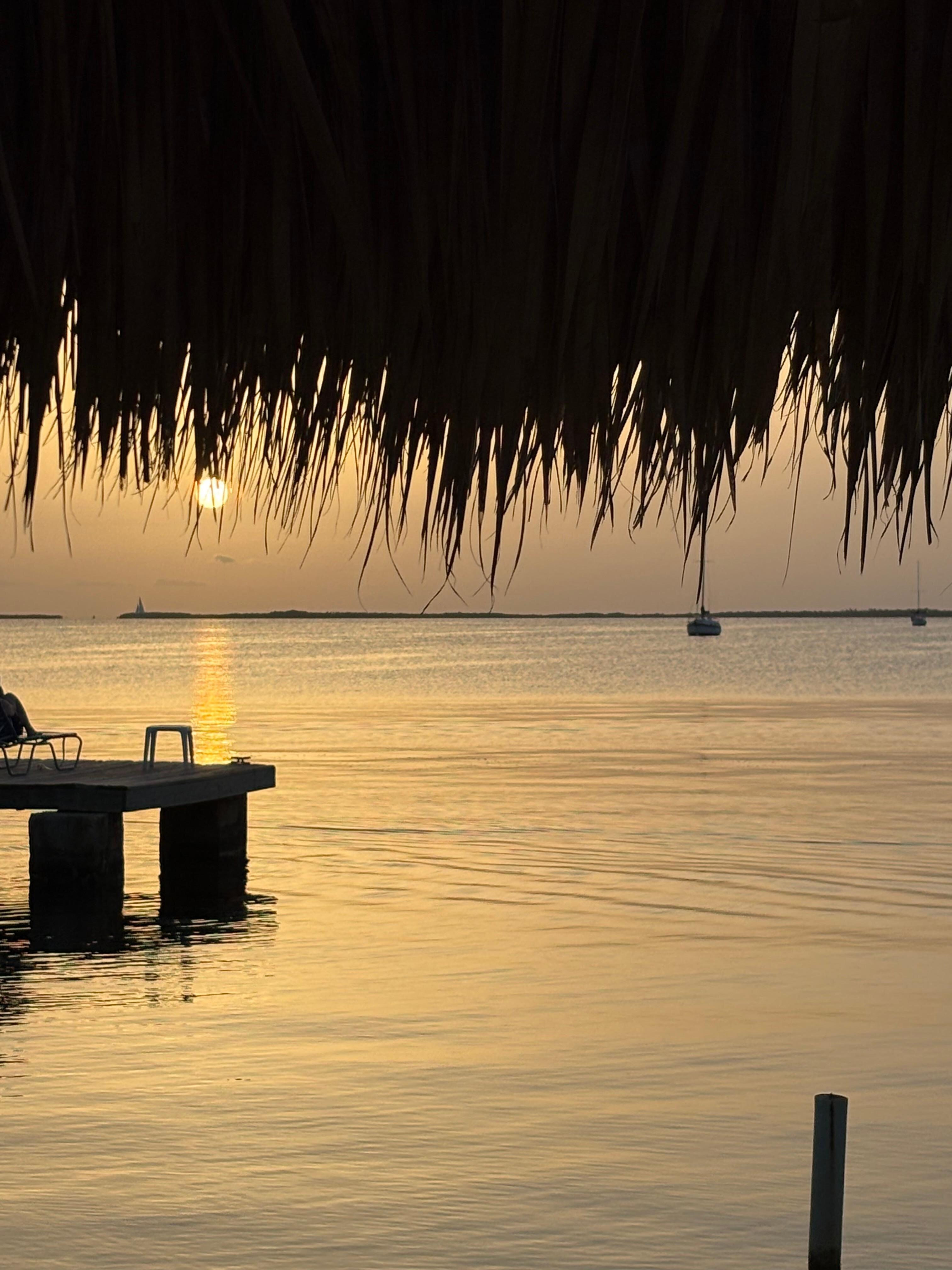 Sunset from tiki hut