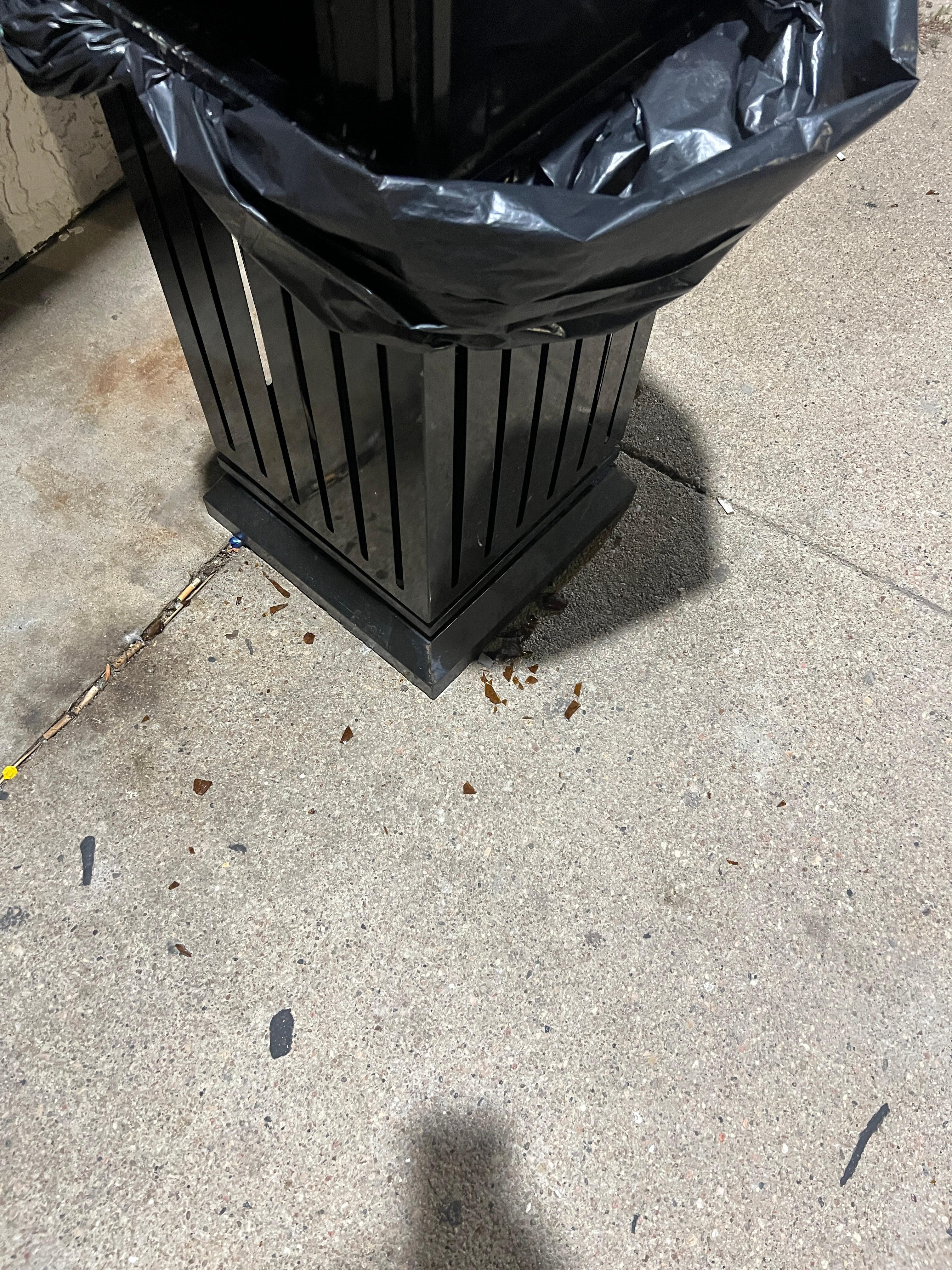 Main entrance to our room with more glass. 