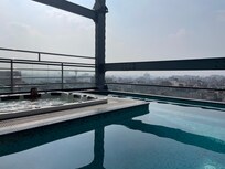 Out door pool and hot tub.