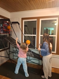 Heated porch was great for the kiddos