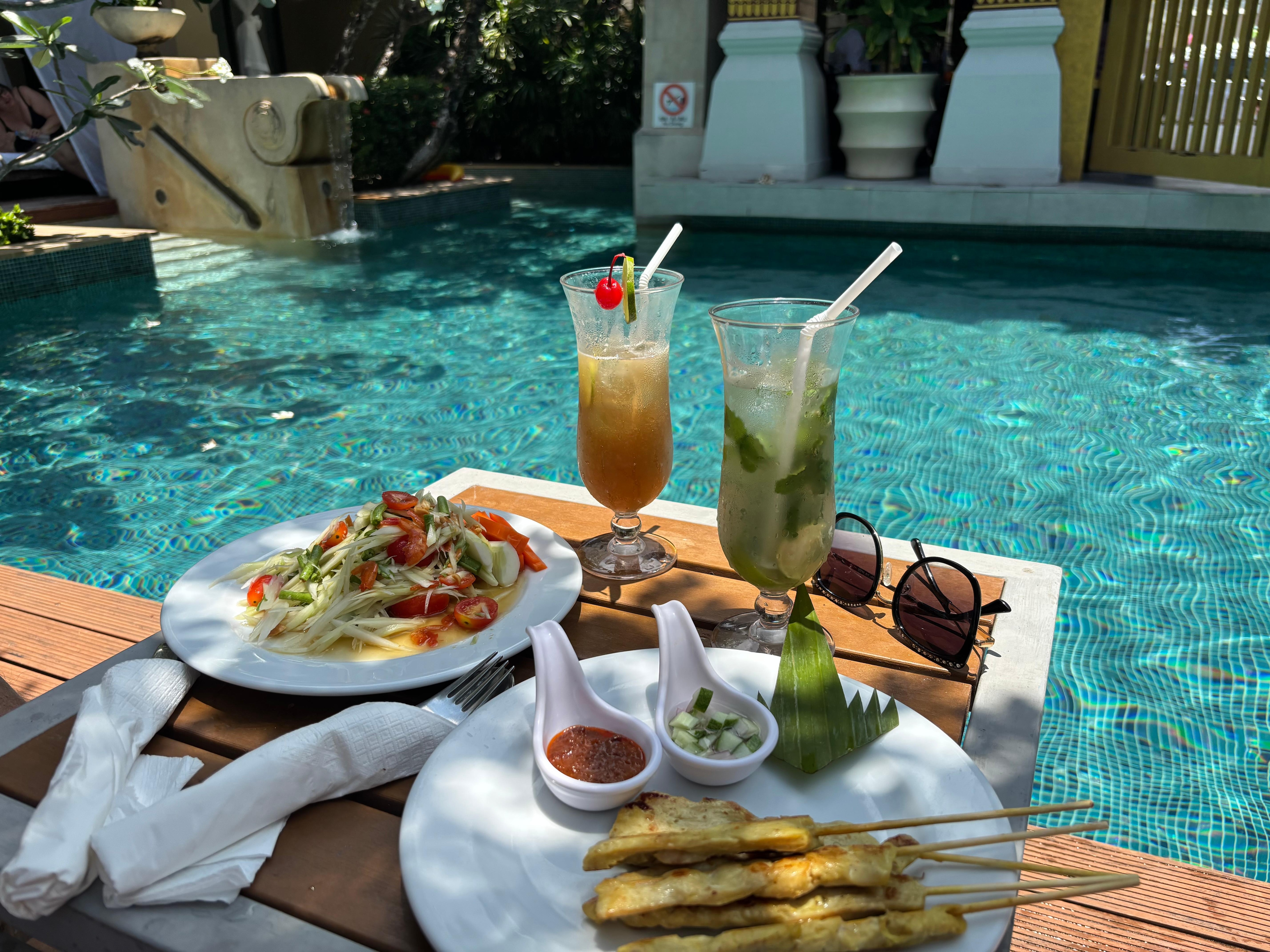 Lynch at pool.  Was good.  