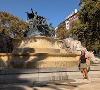 The fountain we see at breakfast across the street