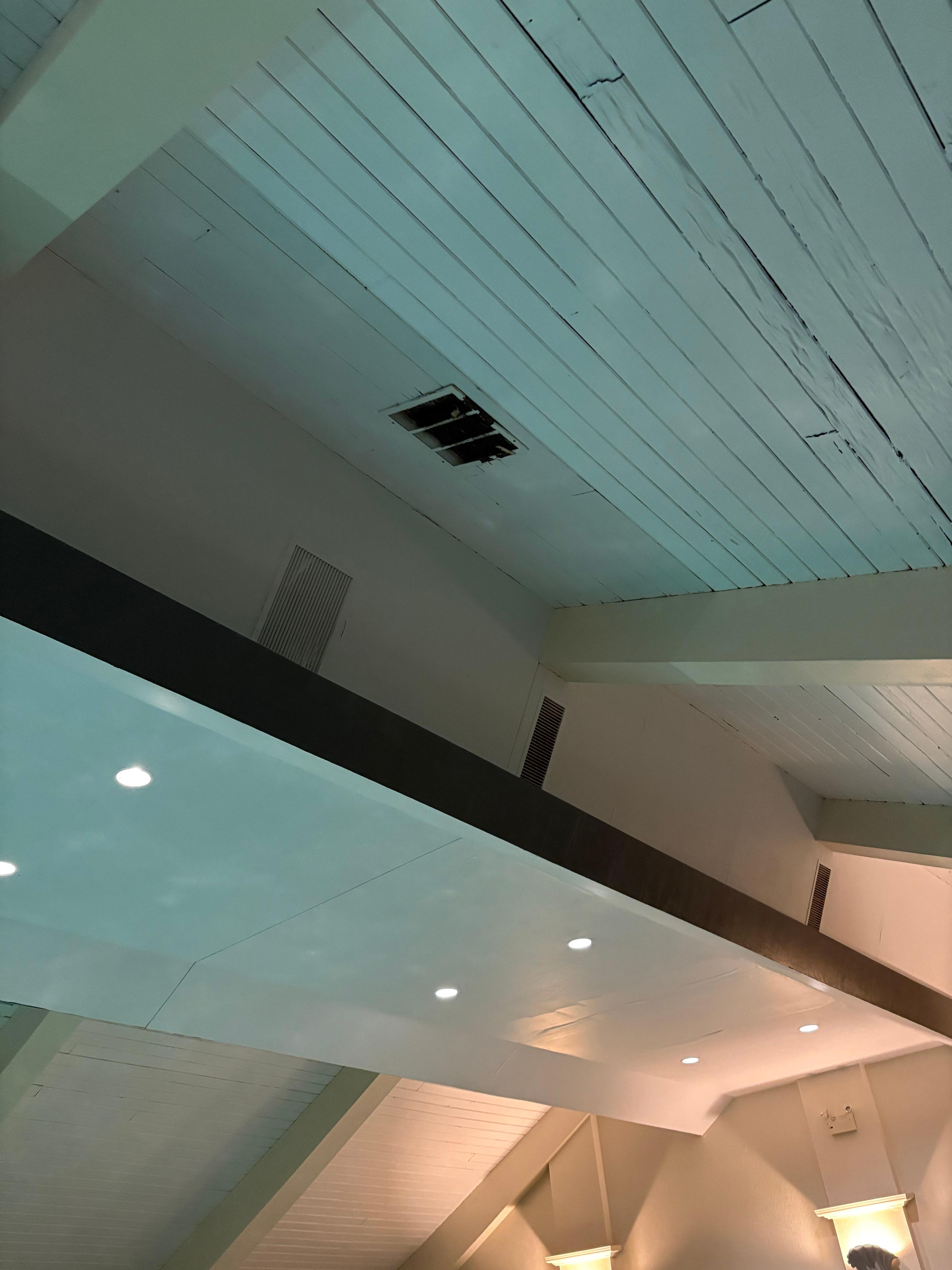 Mold on ceiling in pool area. 