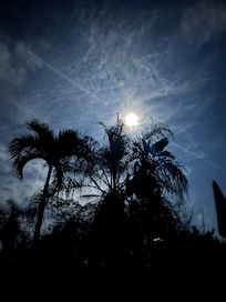 Full moon overhead while we enjoyed the infinity pool overlooking the ocean