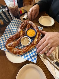 Giant pretzel from the Old German Restaurant & Bakery!!
