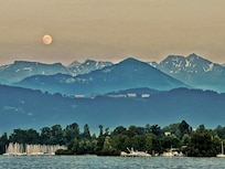 Lake Lucerne view as the sun went down