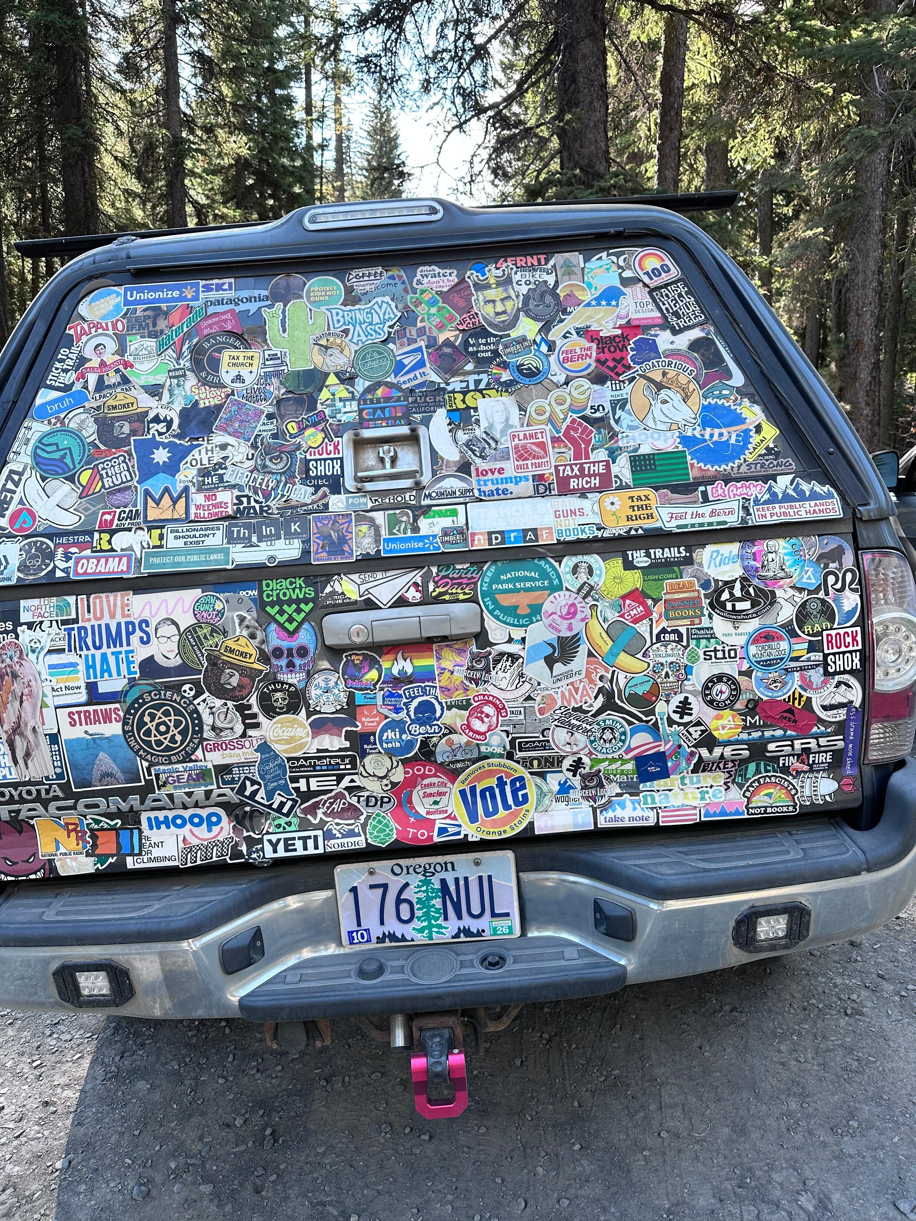 Tumalo Falls parking lot.