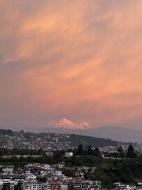Sunset on the top floor balcony.