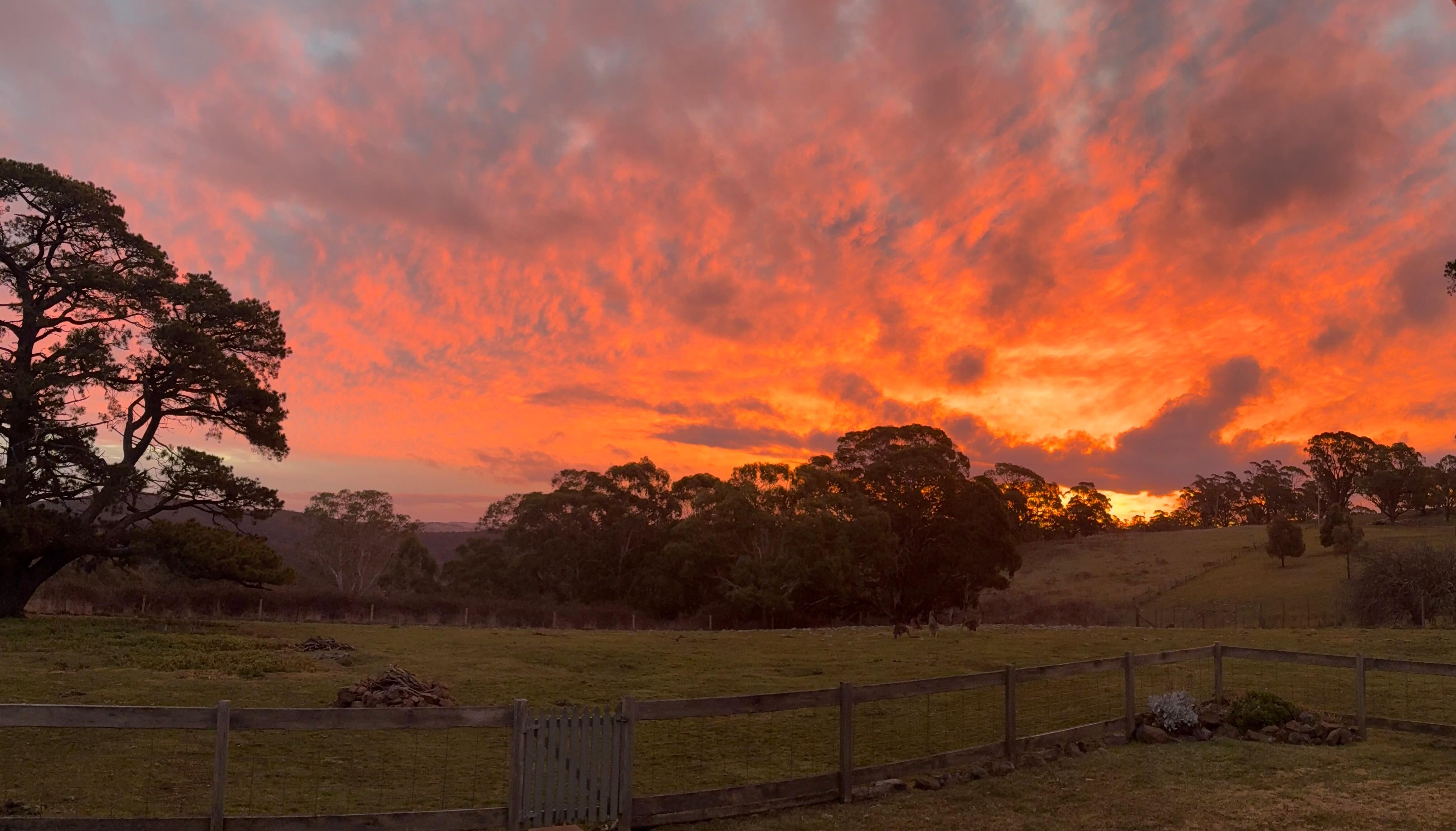 Sunset on our first night