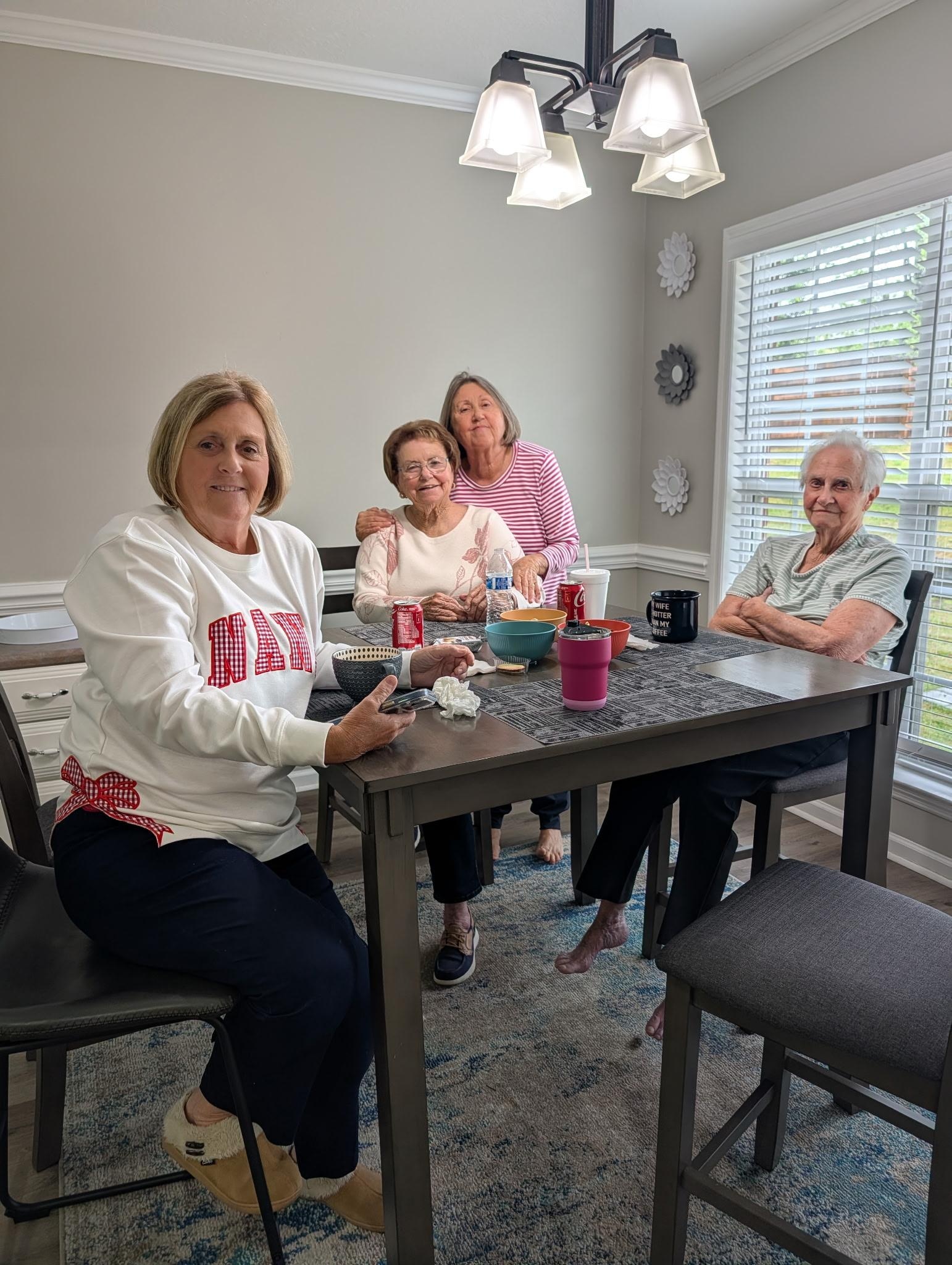 Fun times around the table…lots of games provided at house 